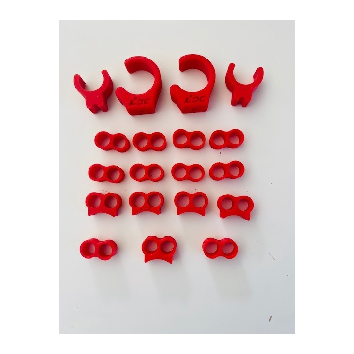 Kit-Passagen und Clips Schlauch & Kabel LDC 19 Stück Karting - Magickart