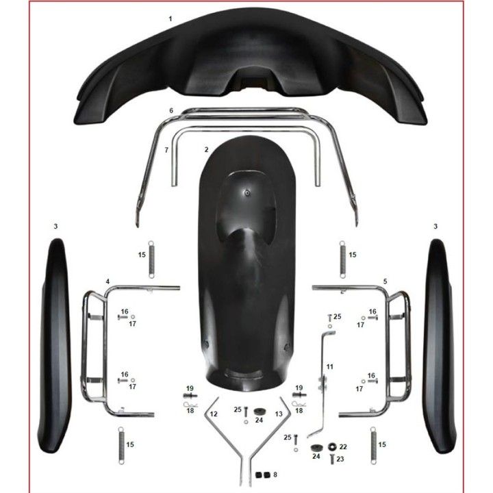 KIT CRG CARROSSERIE 507/508 NOIR COMPLET