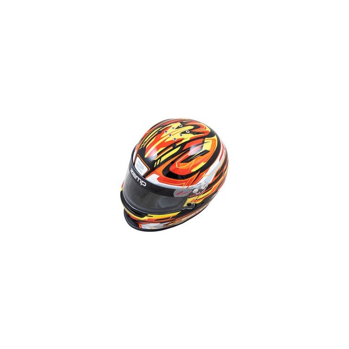 Casque de KARTING  RZ-42Y GRAPHIC Noir/Rouge ZAMP, design audacieux, confortable et sécurisé