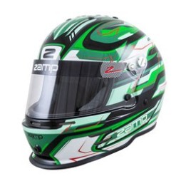 casque de karting RZ-42Y GRAPHIC Noir/Vert ZAMP, design audacieux, confortable et sécurisé