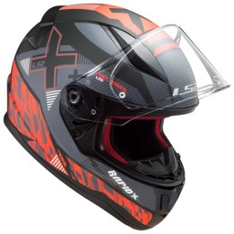 casque LS2 XTREET noir matt/rouge