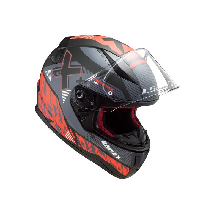 casque LS2 XTREET noir matt/rouge