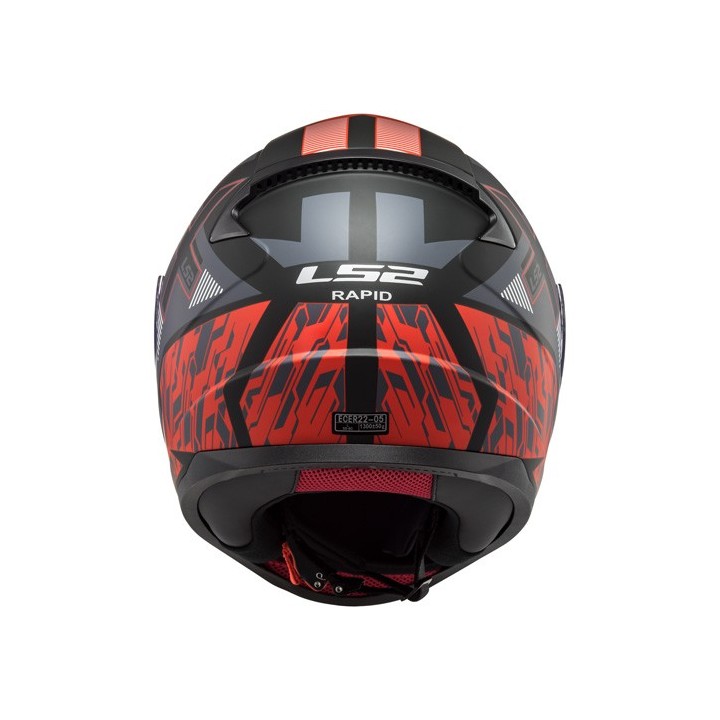 casque LS2 XTREET noir matt/rouge