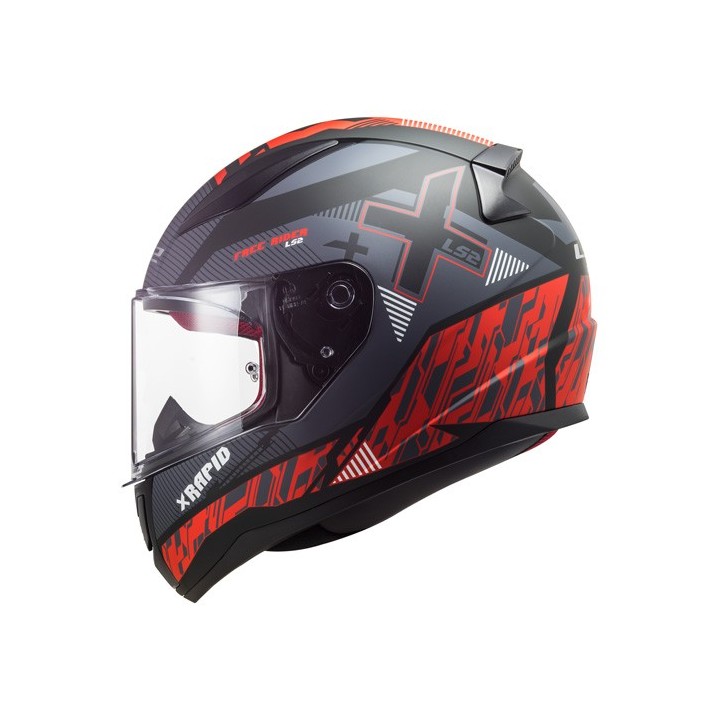 casque LS2 XTREET noir matt/rouge