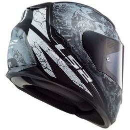 casque LS2 THRONE noir-mat/titan