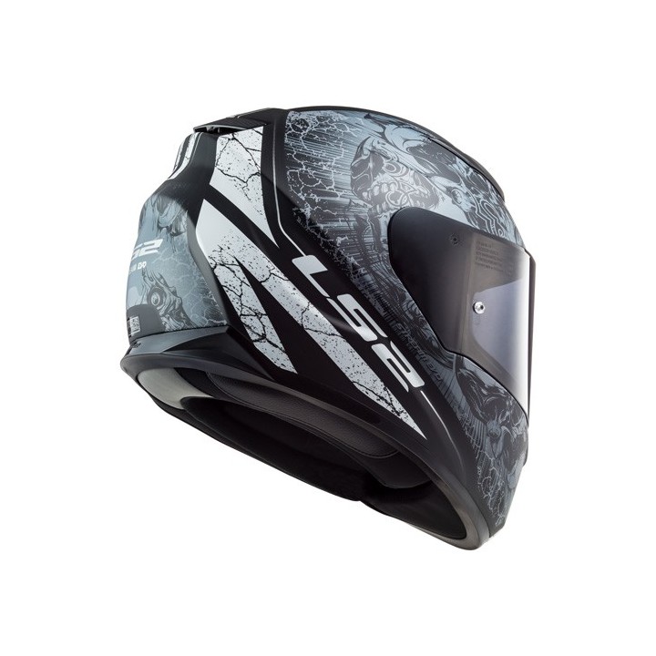 casque LS2 THRONE noir-mat/titan
