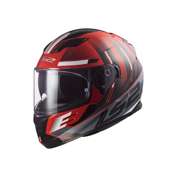 Casque LS2 SHADOW noir/blanc/rouge