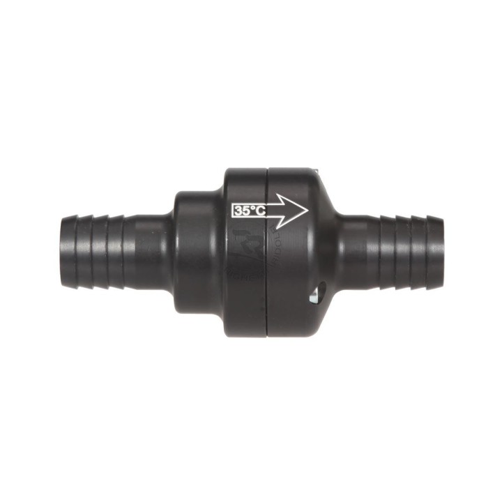 SOUPAPE THERMOSTATIQUE EN ALUMINIUM COMPLETE ANODISEE NOIRE