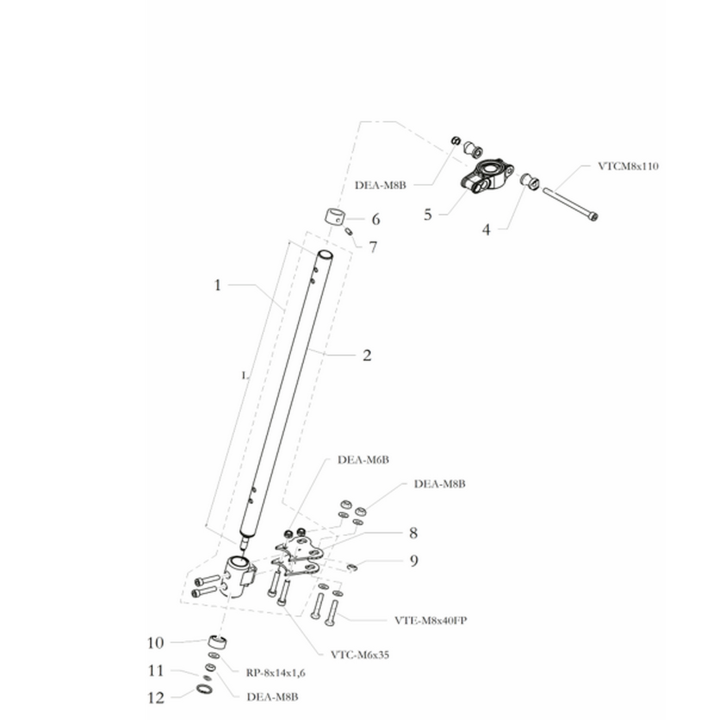 (8) Piastra di sterzo  1 BireLart