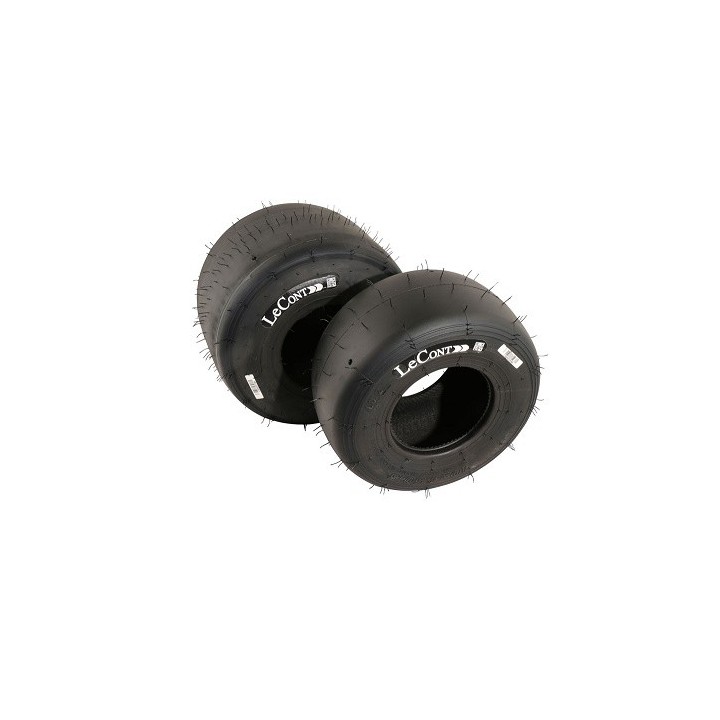 Pneu LECONT SET 4 LOH pour karting, adapté aux conditions de course exigeantes