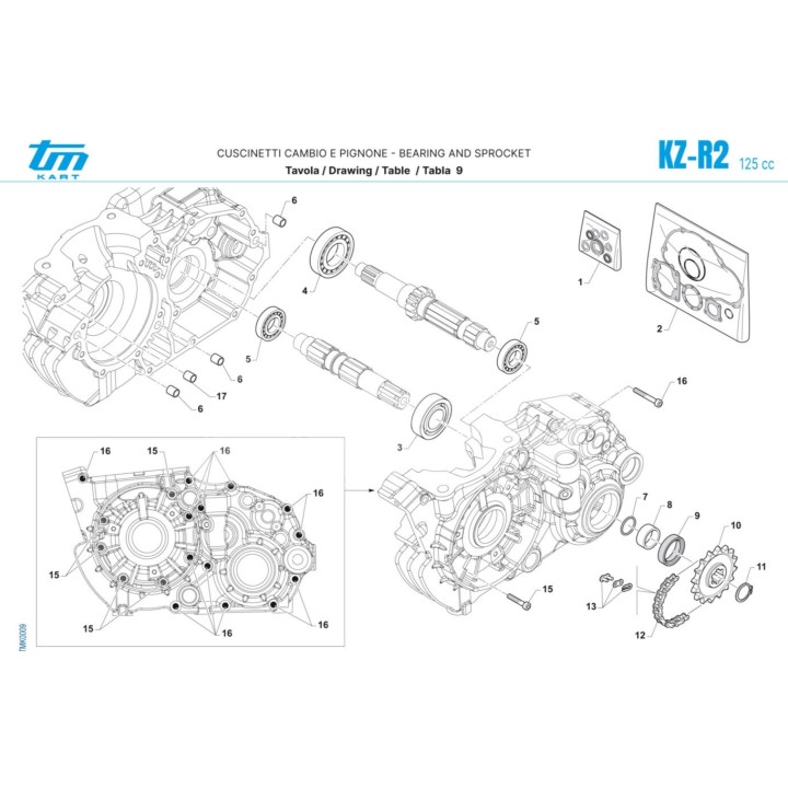 Förderkit-Dichtungen Spie TM K9 / KZ10 / R1 / R2 -Magickart