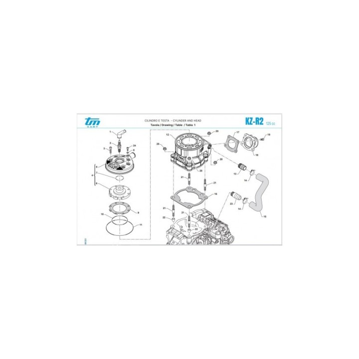 habitación de combustión-cúpula-cilindro cabeza-tm-kart-kz-r2-kz-r3-magickart