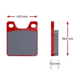 Jeu de Plaquettes SINTER 402-0 Rouge – Gamme Compétition (ENERGY / CROC) -Magickart