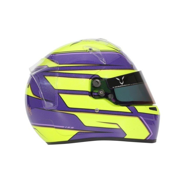 paquete de-casco-karting-Bell-kc7-CMR-Lewis Hamilton--2022-Violeta, espejo-magickart