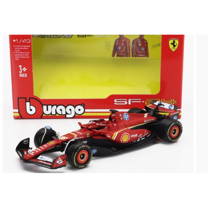 Burago Ferrari SF-24 Charles Leclerc 1/43 – Offizielles F1 2024-Modell – Sammleredition-Magickart
