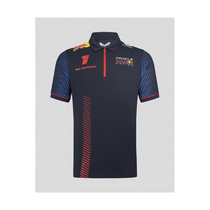Red Bull Racing Polo Racing Replica Max Verstappen Bleu -Magickart