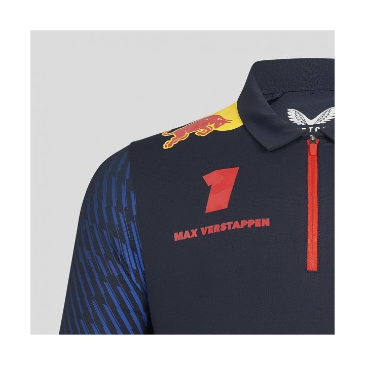 Red Bull Racing Polo Racing Replica Max Verstappen Bleu -Magickart