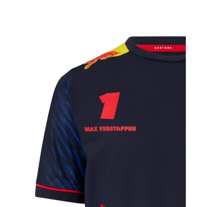 Red Bull Castore T-Shirt Replica Max Verstappen Blue per Child-Magickart