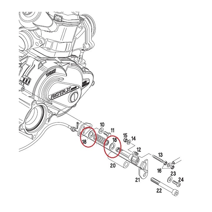 Rotax contacteur de vitesse complet DD2 pour karting, pièce de remplacement.
