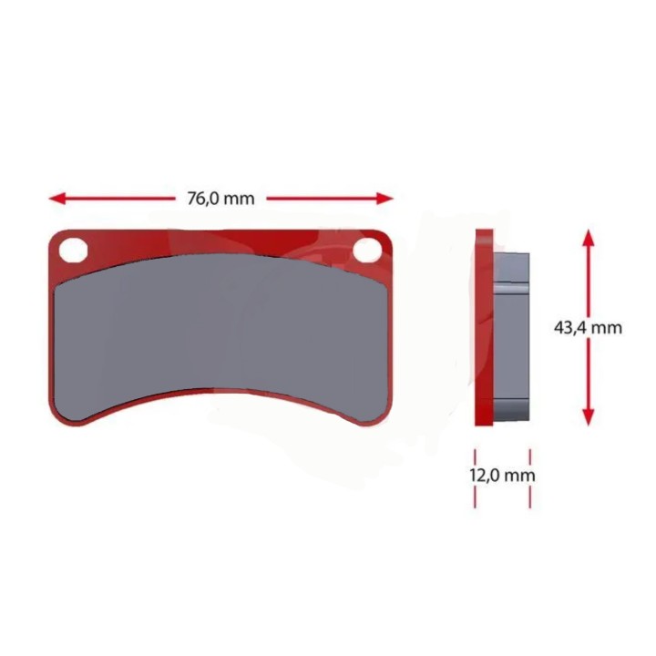 Jeu plaquettes SINTER 414-0, rouge