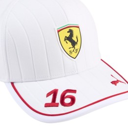 Cappello Scuderia Ferrari Charles Leclerc Blanc-MAGICKART