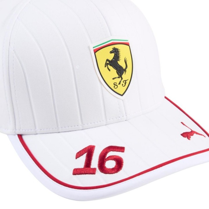 Καπέλο Scuderia Ferrari Τσαρλς Λέκλερ Μπλανκ-Μαγικό