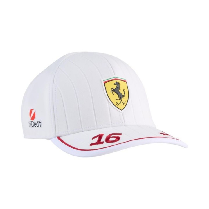Καπέλο Scuderia Ferrari Τσαρλς Λέκλερ Μπλανκ-Μαγικό