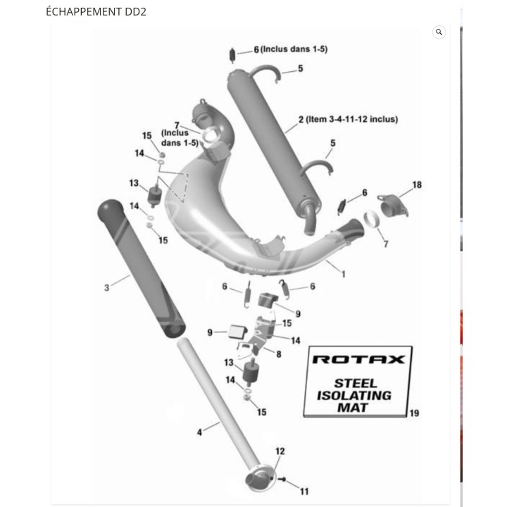 Σιωπηλό μπλοκ M8 30x30mm εξάτμιση Rotax -Μάγκικαρτ