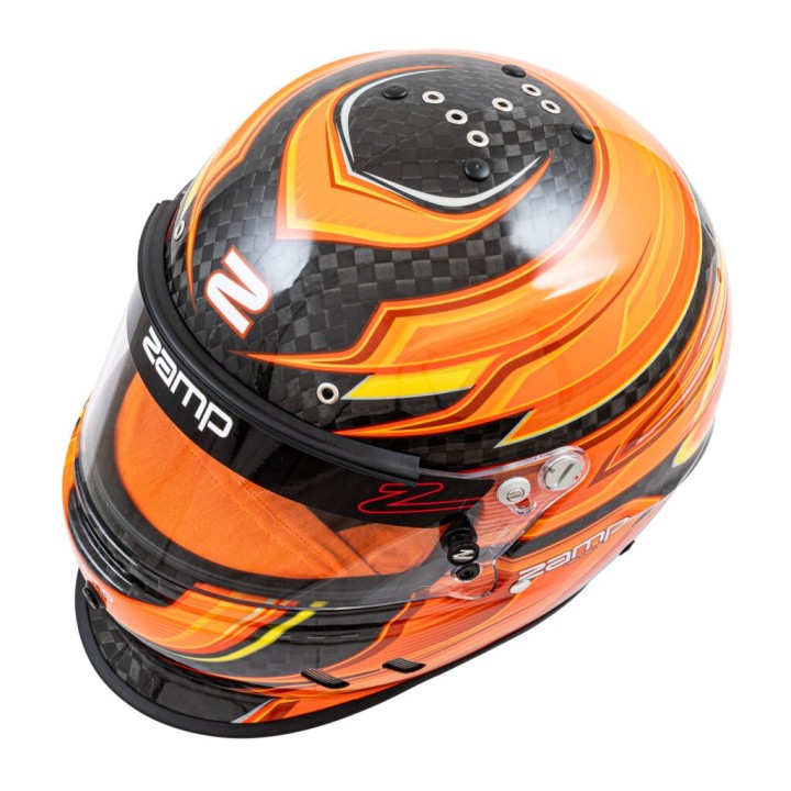 casco-zamp-rz67d-carbono-naranja-Snell-sa2025-competencia-magickart