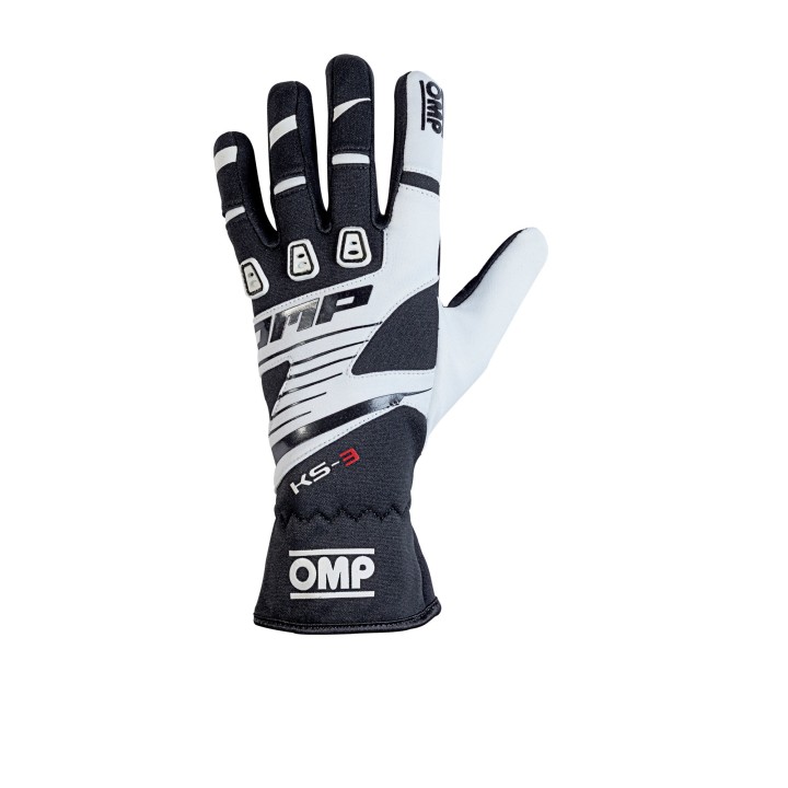 GANTS KS-3 KART OMP noir/blanc-Magickart