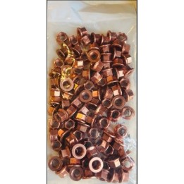 Lote de 100 nozes M8 Cobre Rodas Karting | Magickart.eu