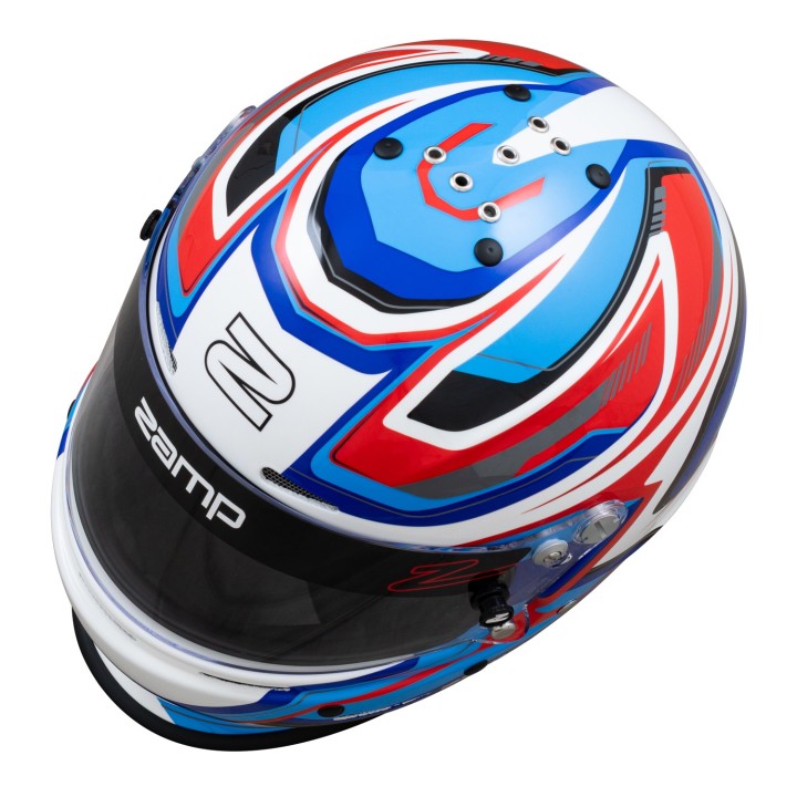 Casque Zamp RZ-63F Rouge/Bleu - Homologué FIA 8859-2024 Snell SA2025-Magickart