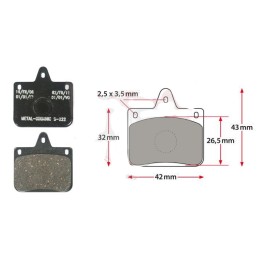 Jeu plaquettes de frein CRG VEN 06 noir