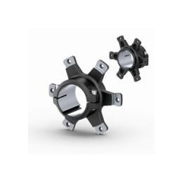 SUPPORTO DISCO IN ALLUMINIO PER ASSALE DA 50 MM, ANODIZZATO NERO