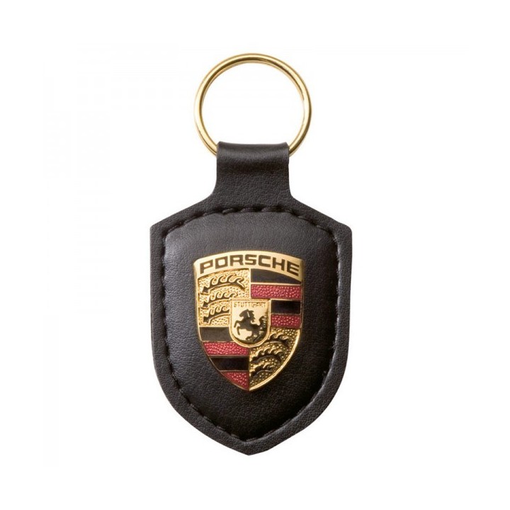 Black Porsche key ring