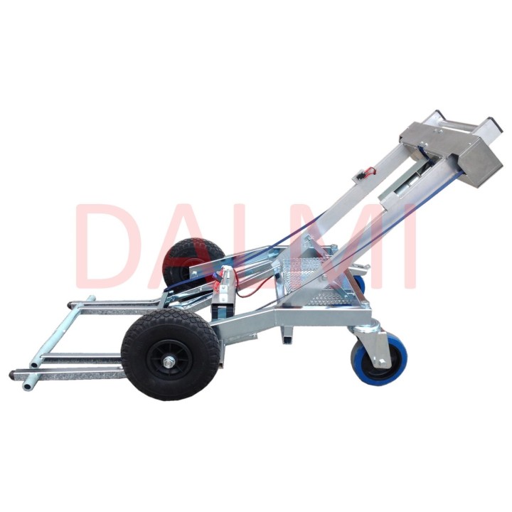 Chariot en aluminium et acier galvanisé – Légèreté et robustesse pour une longue durée de vie.
