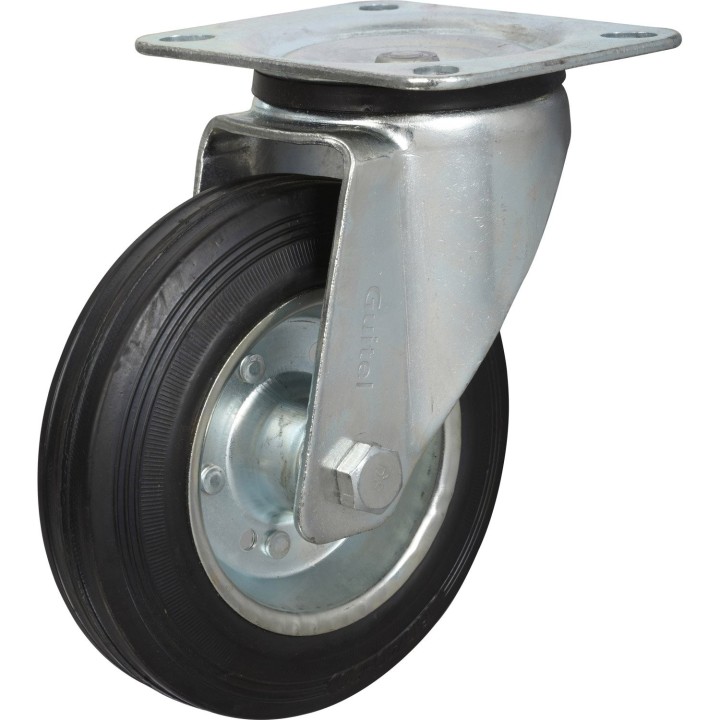 Roulette 100x30mm avec plateau 100x85mm