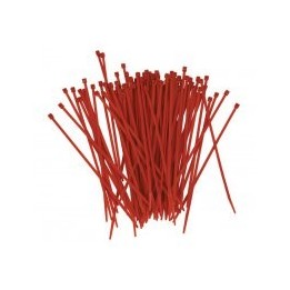 CCOLLIER POUR CABLE 200x4,6mm COULEUR ROUGE 100