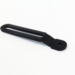 Support silencieux 150mm coudé, trous de 8mm