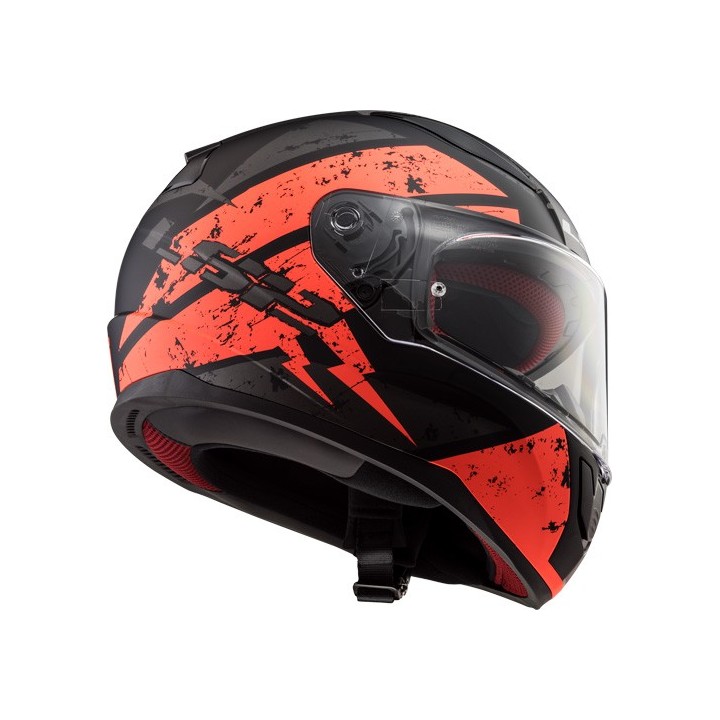 casque LS2 DEADBOLT noir/orange