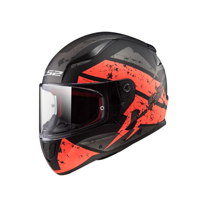 casque LS2 DEADBOLT noir/orange
