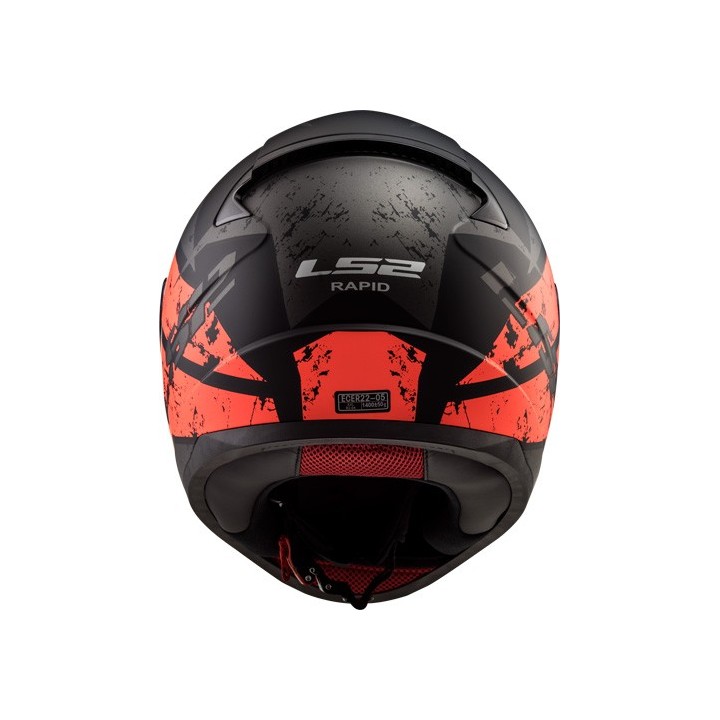 casque LS2 DEADBOLT noir/orange