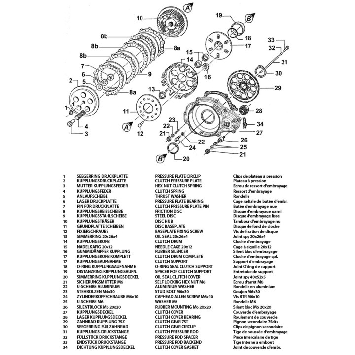 (14a) Complete Clutch Bell Kit TM