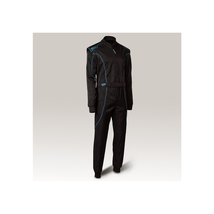 Combinaison Speed Racing Barcelona RS-1  CIK noir-cyan