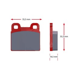 Jeu plaquettes SINTER BIREL rouge