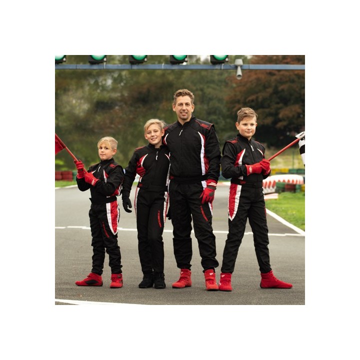 Combinaison Speed Racing Barcelona RS-3  CIK noir,rouge,blanc