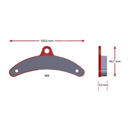 Jeu plaquettes banane pour Birel