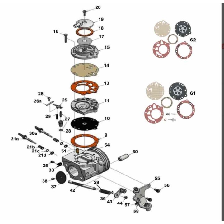 (57)Tornillo de tope de ajuste de velocidad de ralentí HL y HW