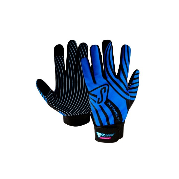 Speed gants noir PRO GAMER V1  noir-bleu