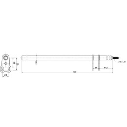 Colonne de direction ML10 L 500mm (COMPATIBLE TONY)